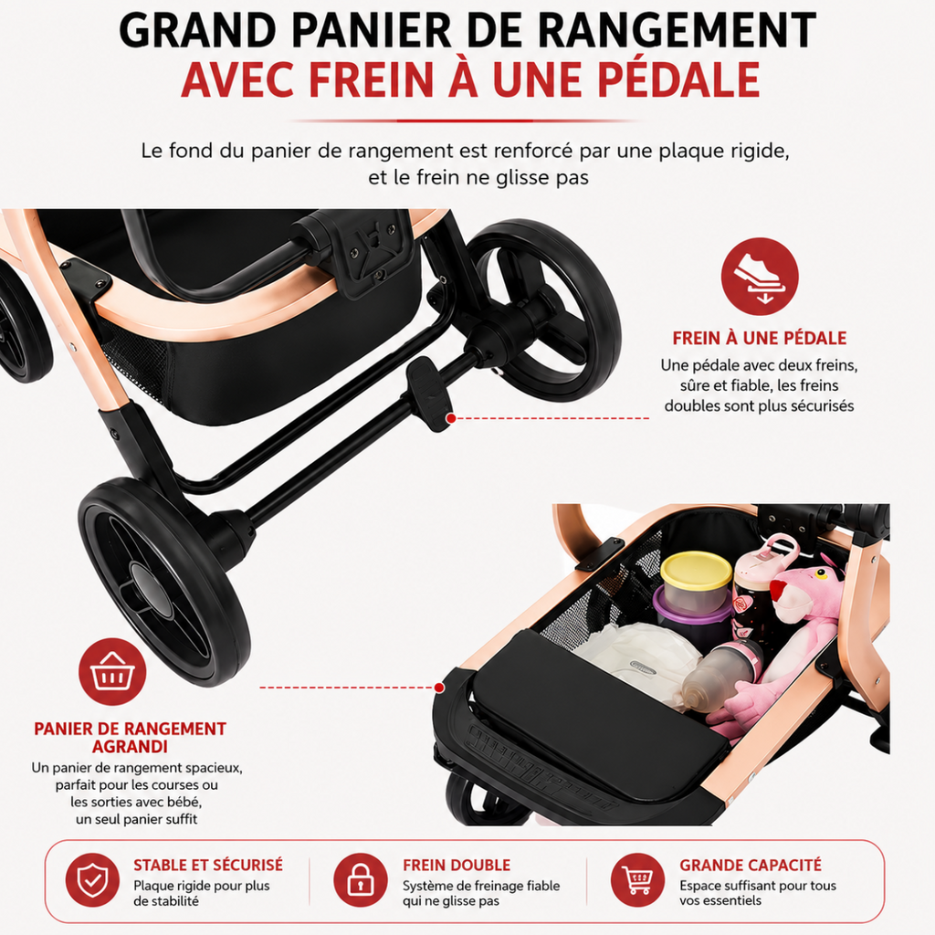 Poussette de luxe PRESTIGE 3 en 1