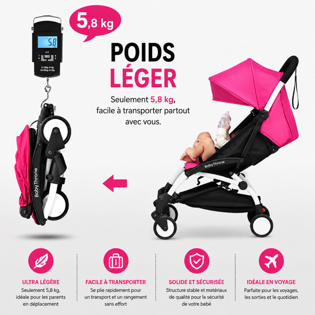Poussette de voyage ULTRA COMPACTE