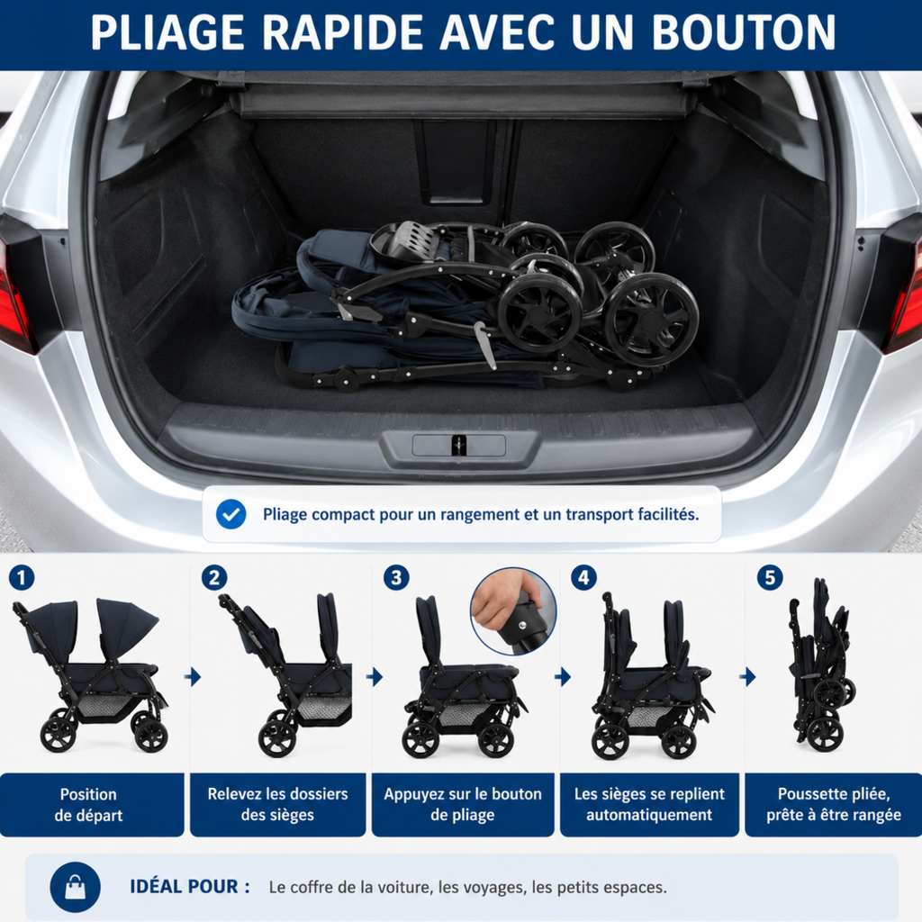 Poussette jumeaux PREMIUM