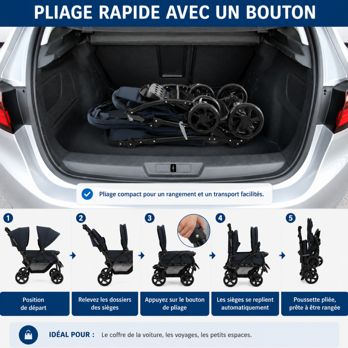 Poussette jumeaux PREMIUM